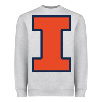 Heather Grey illinois fighting illini Heavyweight Sweatshirt - PixelWave