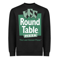 Black round table pizza Heavyweight Sweatshirt - PixelWave