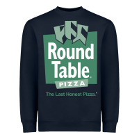 Navy round table pizza Heavyweight Sweatshirt - PixelWave