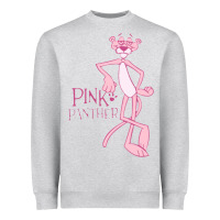 Heather Grey pink panther Heavyweight Sweatshirt - PixelWave