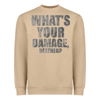 Mushroom what's your damage, heather   heathers Heavyweight Sweatshirt - PixelWave