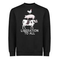 Black liberation to all vegan vegetarian food animal love Heavyweight Sweatshirt - PixelWave