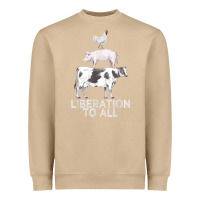 Mushroom liberation to all vegan vegetarian food animal love Heavyweight Sweatshirt - PixelWave
