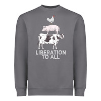 Storm liberation to all vegan vegetarian food animal love Heavyweight Sweatshirt - PixelWave