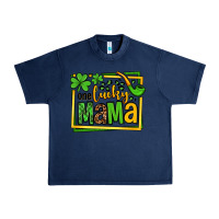 Navy One lucky mama St. Patrick's Urban Heavy Tee - OliviaCreatesArt