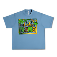 Pebble Blue One lucky mama St. Patrick's Urban Heavy Tee - OliviaCreatesArt