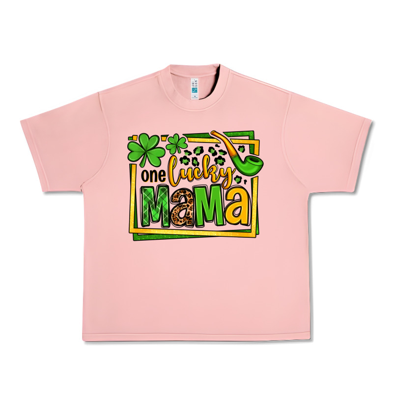 One Lucky Mama St. Patrick's Urban Heavy Tee by OliviaCreatesArt | Teevron