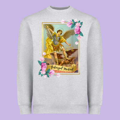 St Michael The Archangel - Protector Catholic Church Angel Heavyweight Sweatshirt Designed By Pixelwave