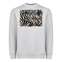 Heather Grey zebra pattern background Heavyweight Sweatshirt - BarkalooDesign