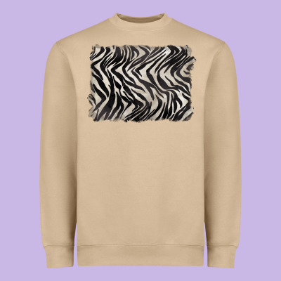 Zebra Pattern Background Heavyweight Sweatshirt Designed By Barkaloodesign