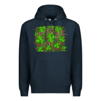 Navy st patrick's day shamrock and leopard distressed Premium Hoodie - RanaPortraitStore