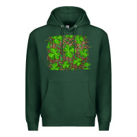 Sports Green st patrick's day shamrock and leopard distressed Premium Hoodie - RanaPortraitStore