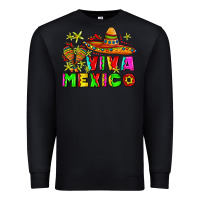 Black viva mexico Premium Sweatshirt - AdoDesignShop