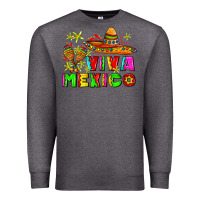 Charcoal Heather viva mexico Premium Sweatshirt - AdoDesignShop