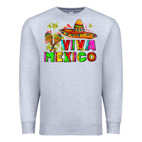 Heather Grey viva mexico Premium Sweatshirt - AdoDesignShop