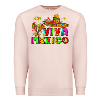Pale Pink viva mexico Premium Sweatshirt - AdoDesignShop