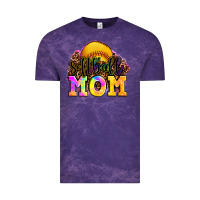 Cloud Purple softball mom Vintage Tee - OliviaCreatesArt