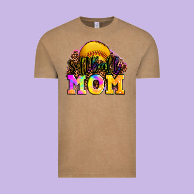 Softball Mom Vintage Tee Designed By Oliviacreatesart
