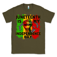 Army Green juneteenth is my independence day cowgirl Classic Tee - CowGirlArtShop