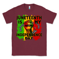 Burgundy juneteenth is my independence day cowgirl Classic Tee - CowGirlArtShop