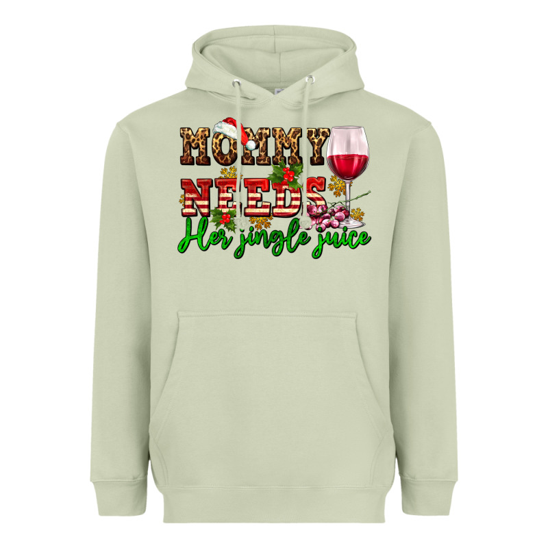 Mommy Needs Her Jingle Juice Heavyweight Hoodie by AdoDesignShop | Teevron