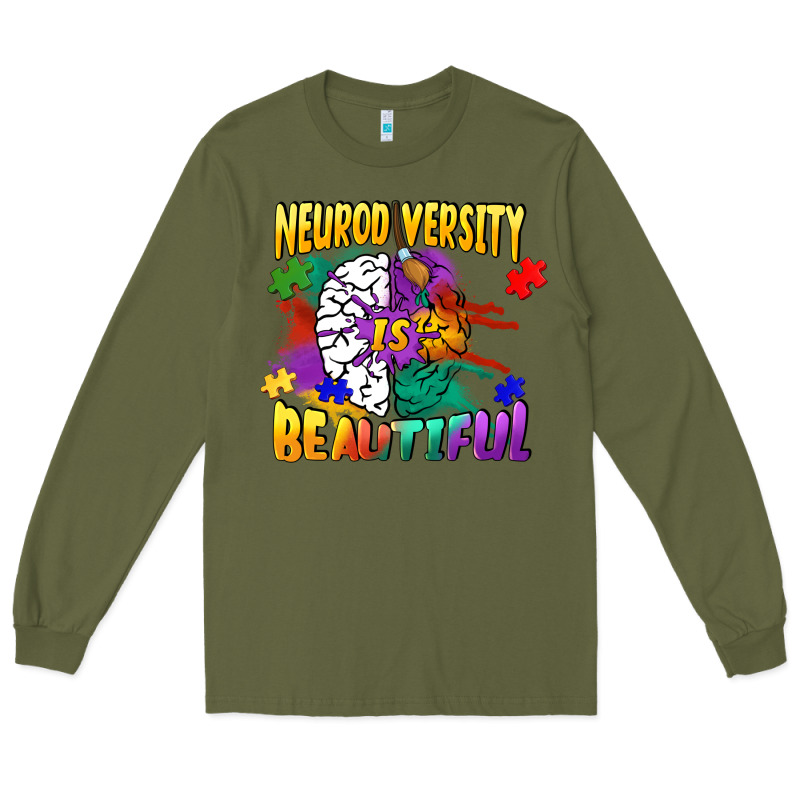 Neurodiversity Is Beautiful Long Sleeve Tee by FaDigitalArtStudio | Teevron