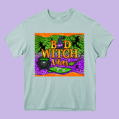 Bad Witch Vibes Heavy Core Tee Designed By Nancycooperartshop