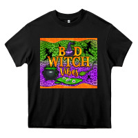 Black Bad witch vibes Heavy Core Tee - NancyCooperArtShop