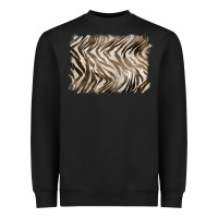 Black brown zebra pattern background Heavyweight Sweatshirt - BarkalooDesign
