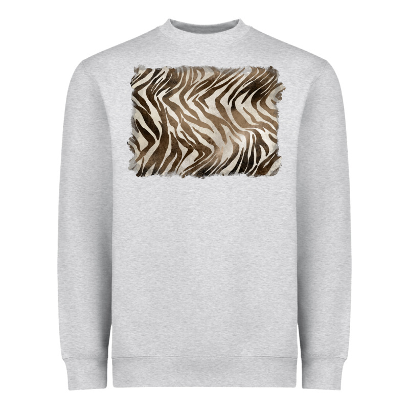Brown Zebra Pattern Background Heavyweight Sweatshirt by BarkalooDesign | Teevron