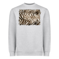 Heather Grey brown zebra pattern background Heavyweight Sweatshirt - BarkalooDesign