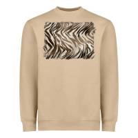 Mushroom brown zebra pattern background Heavyweight Sweatshirt - BarkalooDesign