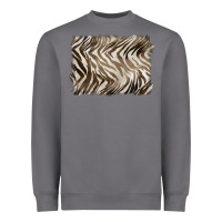 Storm brown zebra pattern background Heavyweight Sweatshirt - BarkalooDesign