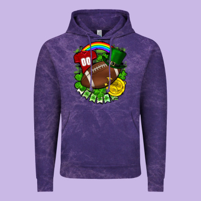St. Patrick's Day American Football Vintage Hoodie Designed By Fadigitalartstudio