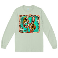 Matcha leo turquoise cowhide Long Sleeve Tee - RanaPortraitStore