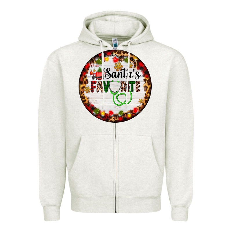Santa's Favorite Custom Medical Occupation Zipper Hoodie by AdoDesignShop | Teevron