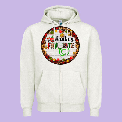Santa's Favorite Custom Medical Occupation Zipper Hoodie Designed By Adodesignshop