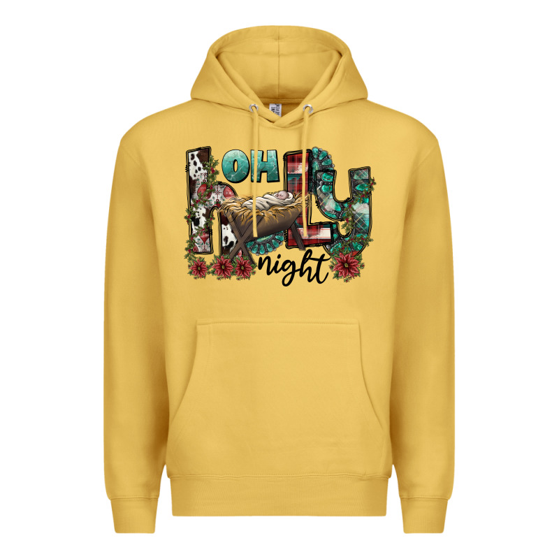 Oh Holy Night Premium Hoodie by CowhideDigitalArt | Teevron