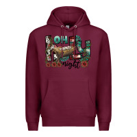 Burgundy oh holy night Premium Hoodie - CowhideDigitalArt