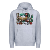 Heather Grey oh holy night Premium Hoodie - CowhideDigitalArt