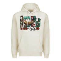 Oatmeal Heather oh holy night Premium Hoodie - CowhideDigitalArt