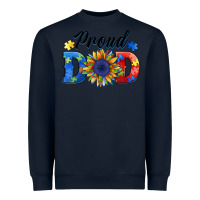 Navy proud dad autism Heavyweight Sweatshirt - BarkalooDesign