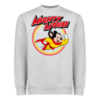Heather Grey the mighty mouse Heavyweight Sweatshirt - InspiraDesign