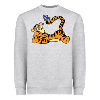 Heather Grey tigger Heavyweight Sweatshirt - InspiraDesign