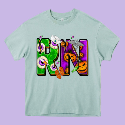 Halloween Rn Registered Nurse Heavy Core Tee Designed By Nancycooperartshop