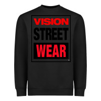 Black VISION STREET WEAR Heavyweight Sweatshirt - InspiraDesign