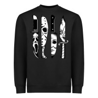 Black knives horror movie friday halloween horror goth evil t shirt Heavyweight Sweatshirt - InspiraDesign
