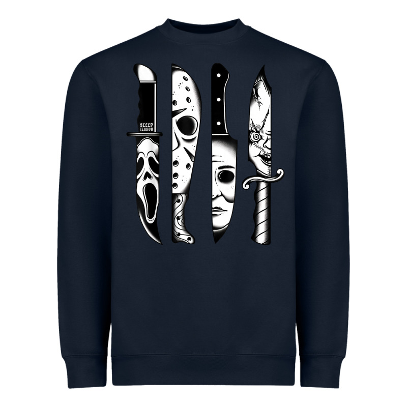 Knives Horror Movie Friday Halloween Horror Goth Evil T Shirt Heavyweight Sweatshirt by InspiraDesign | Teevron