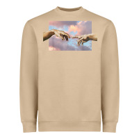 Mushroom creation of adam hands aesthetic t shirt Heavyweight Sweatshirt - InspiraDesign