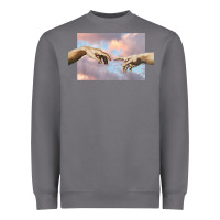 Creation Of Adam Hands Aesthetic T Shirt Heavyweight Sweatshirt | Teevron